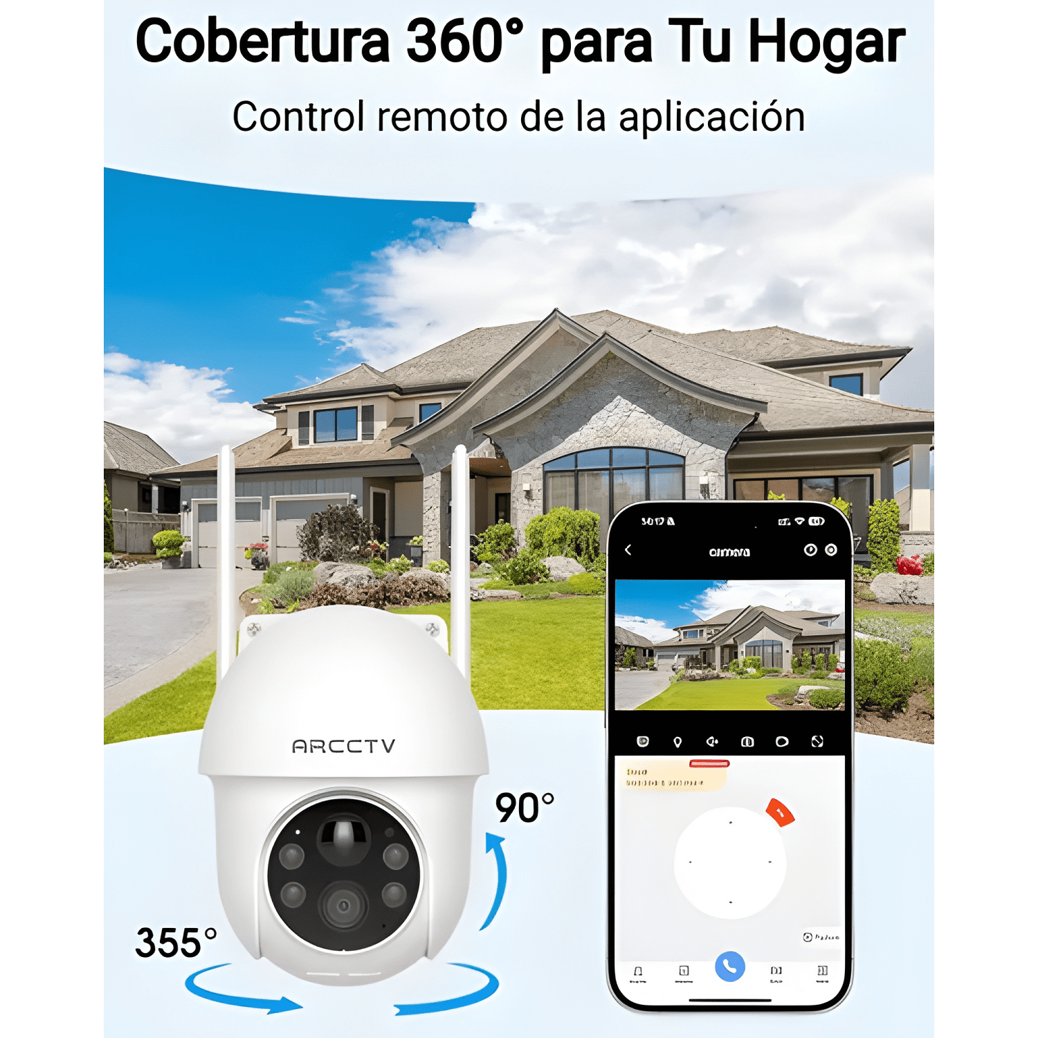 Arcctv Cámara Seguridad Solar Exterior 4MP 5G Wifi 360°-4