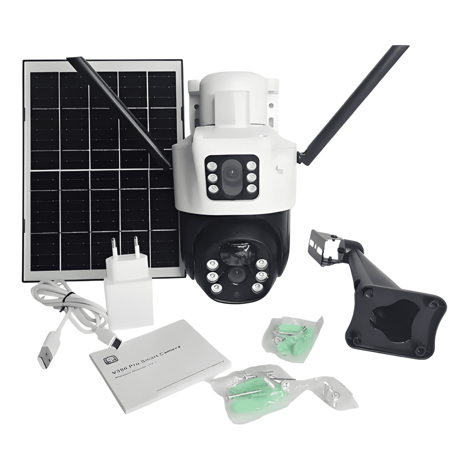 Cámara de Seguridad Solar 4g Doble Lente + Chip de VI-3