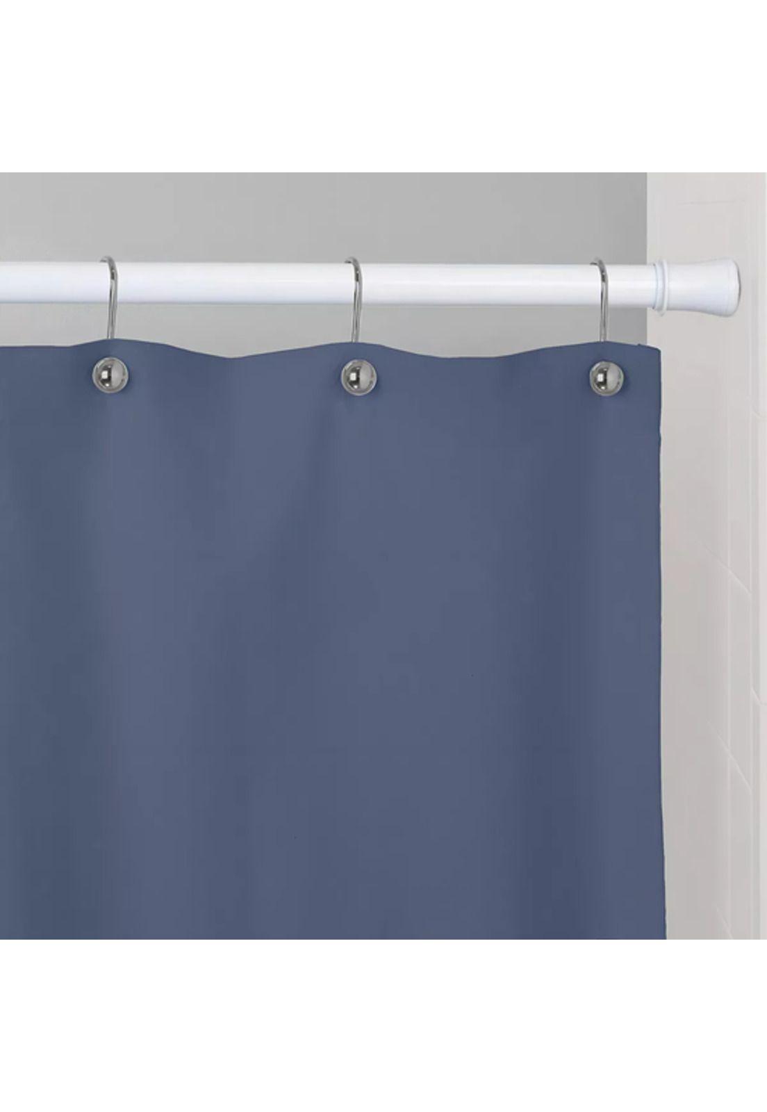 Barra extensible 110-200cms cortina de ducha acero cromada blanco-4