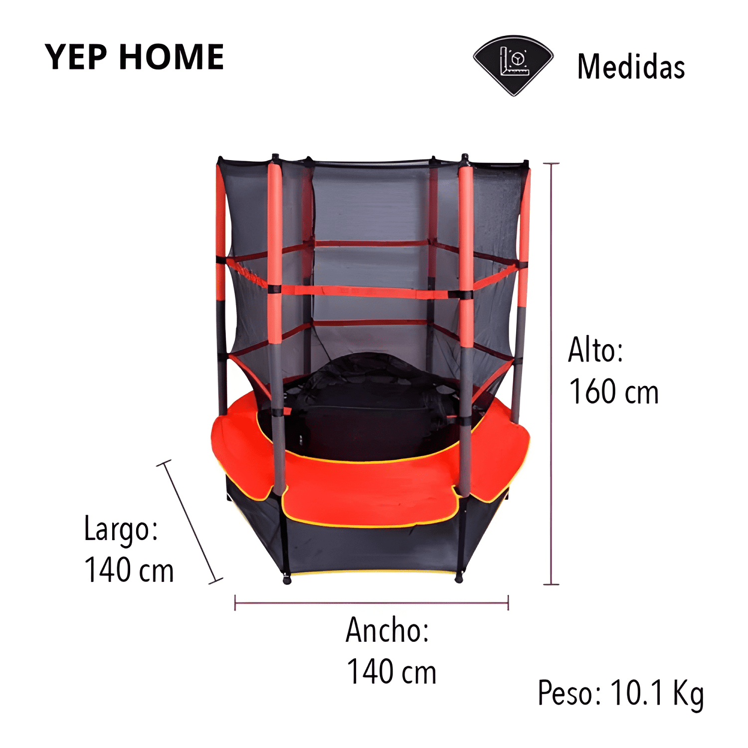 Cama elástica saltarina para niños 1,4 m-1