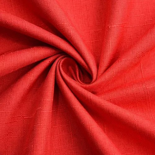 Cortina Lino Con Blackout Engomado Térmica 140x220 Rojo-1