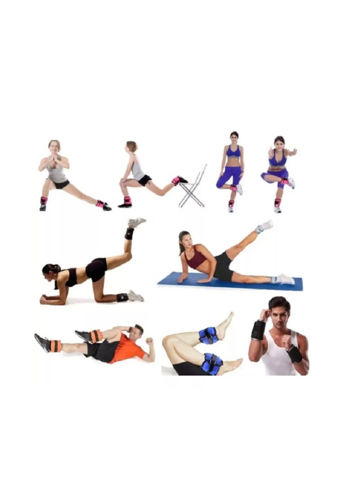 2 pesas tobilleras muñecas brazo pierna 1 kg en total Gym-3
