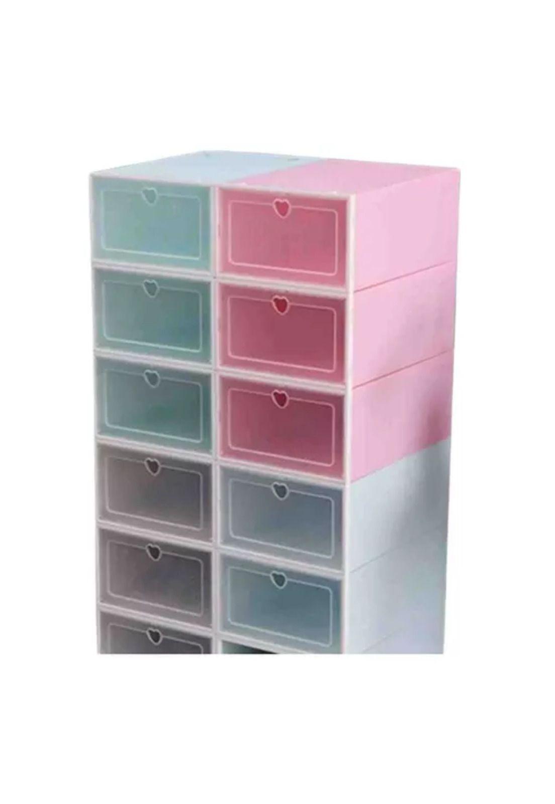 Pack de 6 cajas de zapatos organizadoras apilables-6