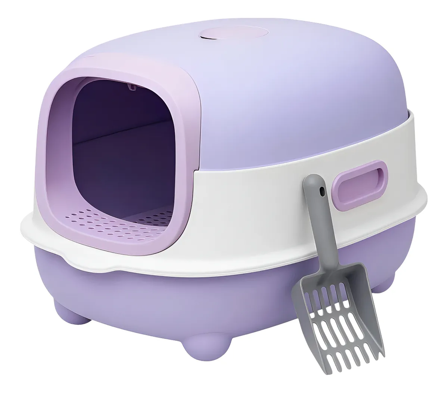 Arenero Gato Roro Caja De Arena Cerrada Baño Sanitario Gatos Roro Color Violeta - 1000246-0