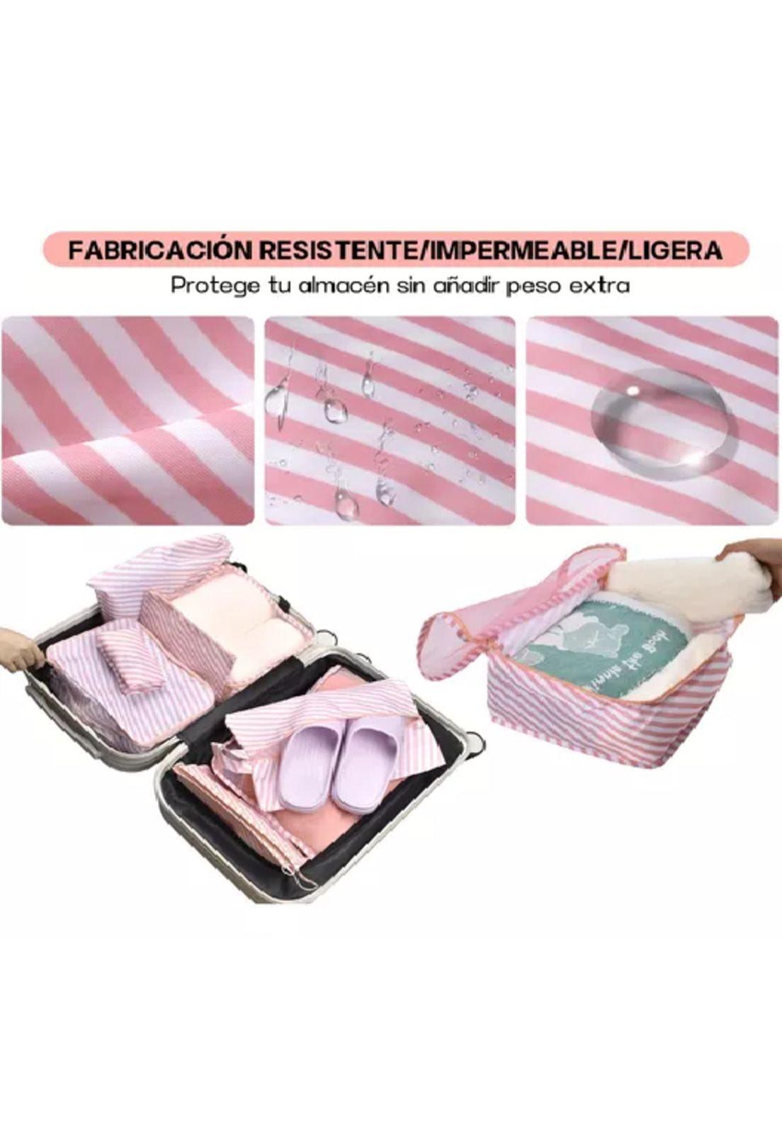Bolsas de viaje 8 en 1, organizadoras para maleta, color negro-3