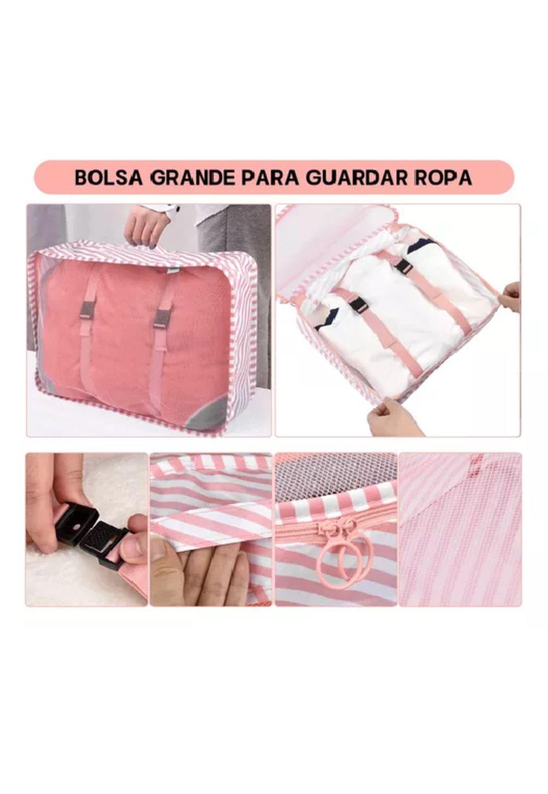 Bolsas de viaje 8 en 1, organizadoras para maleta, color negro-6