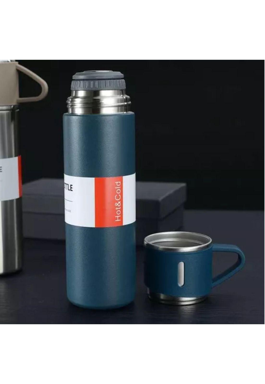 Kit de termos de acero inoxidable para 3 tazas de café, té y agua, color azul-6