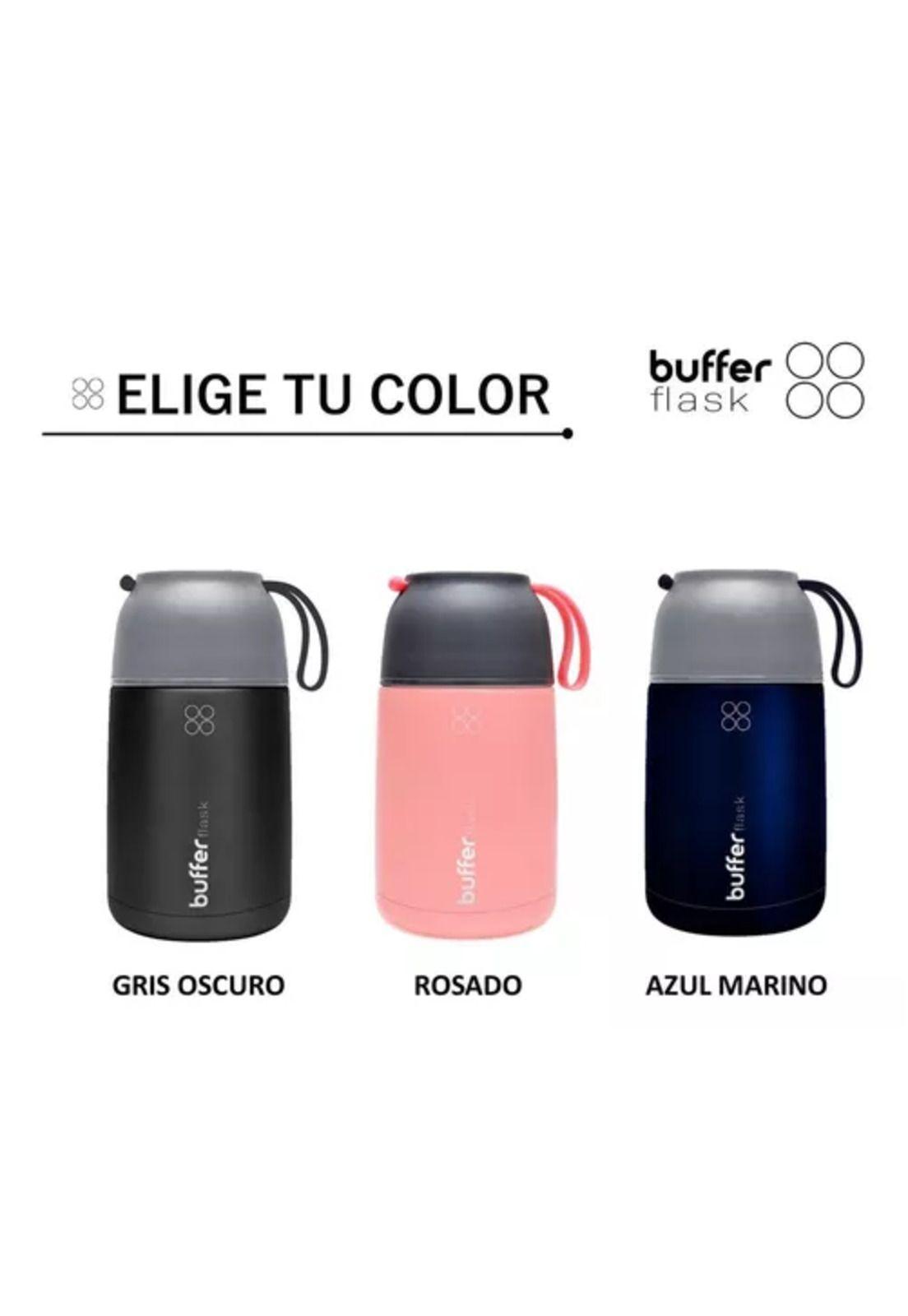 Termo de comida y líquido Buffer, multipropósito, 630 ml + cuchara-5