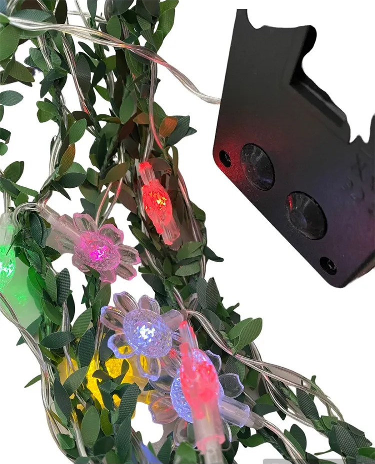 Luces Solares 20 Led Hojas Y Flores 6mts Ip65 Navidad-0