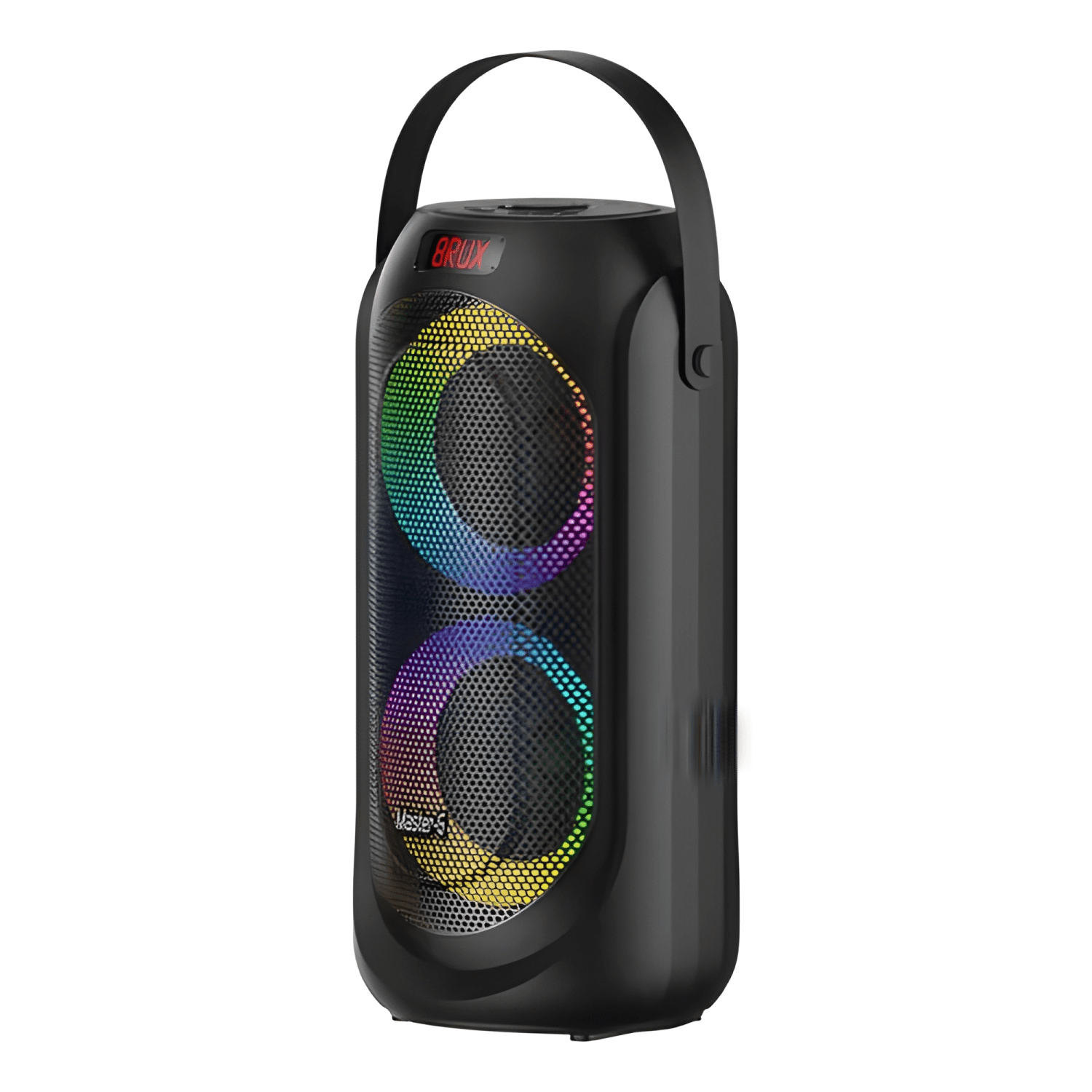 Parlante bluetooth karaoke 6,5 x2 30w tws radio fm Negro-2