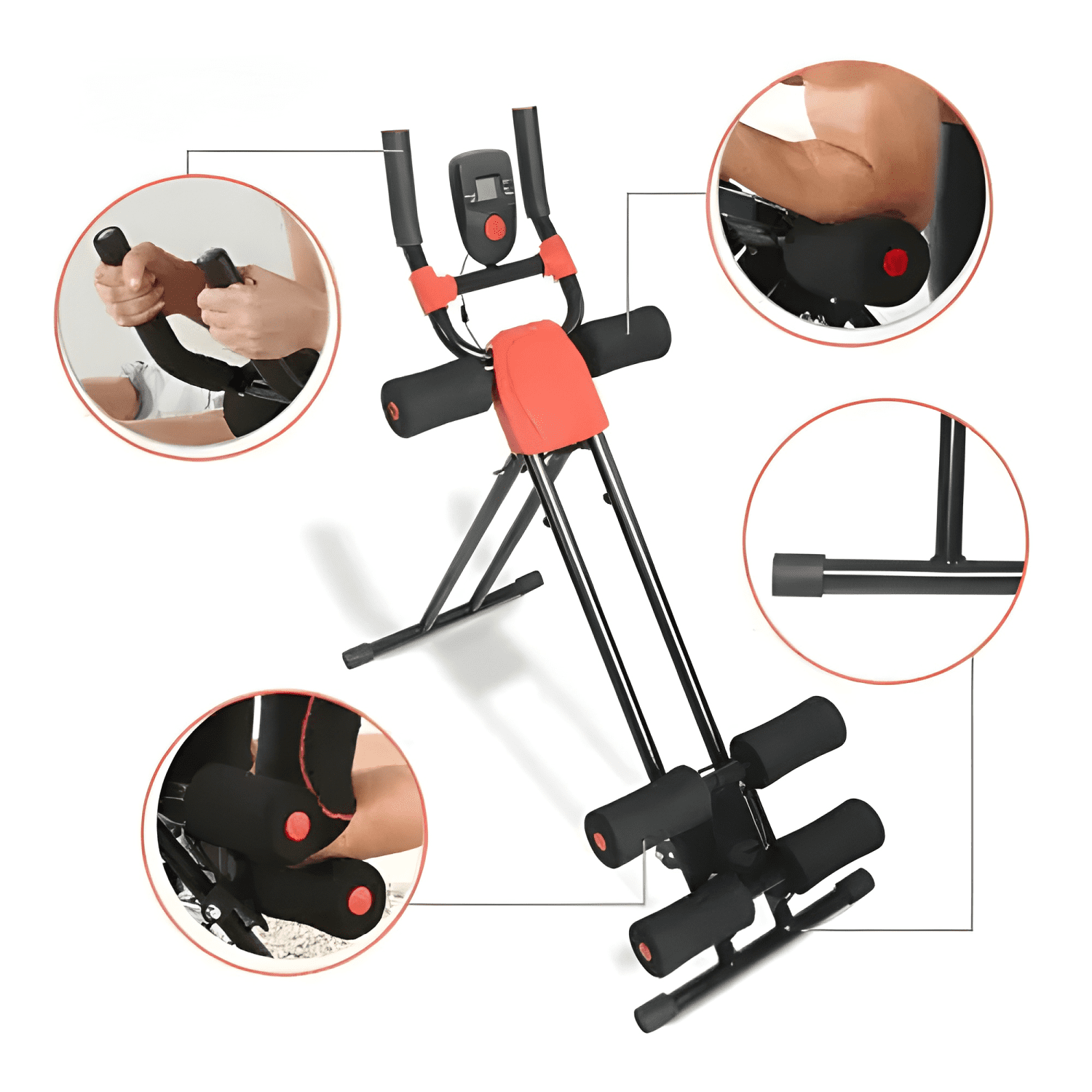 Máquina de abdominales vertical reforzada fitness-1