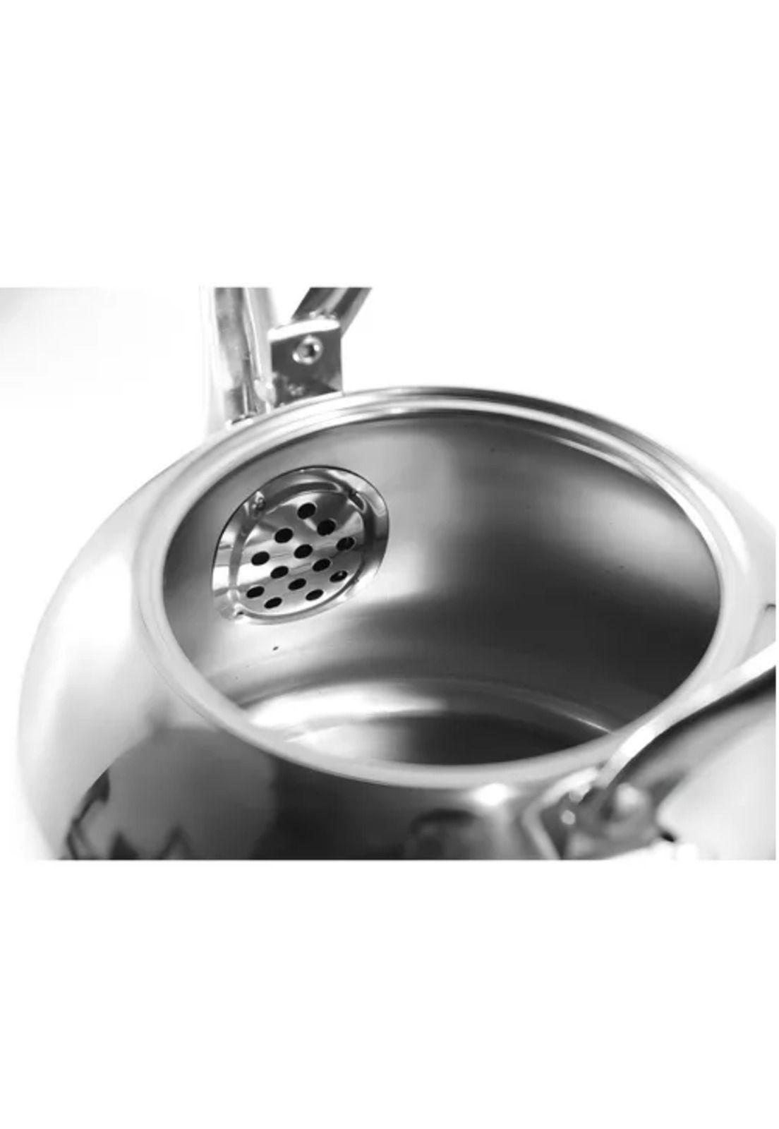 Hervidor de acero inoxidable de 1 litro con infusor, color plateado-2