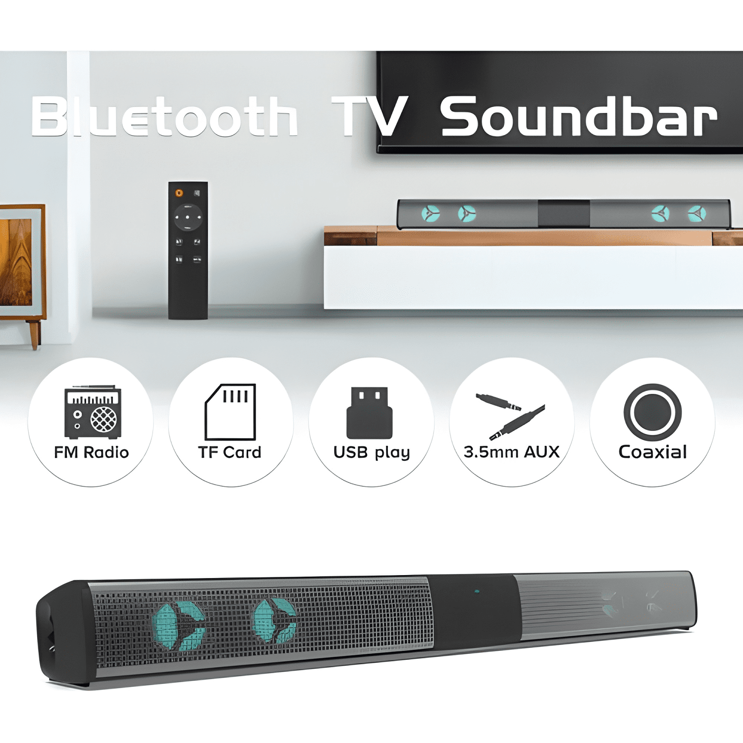 Barra de sonido desmontable bluetooth hdmi aux barra-3