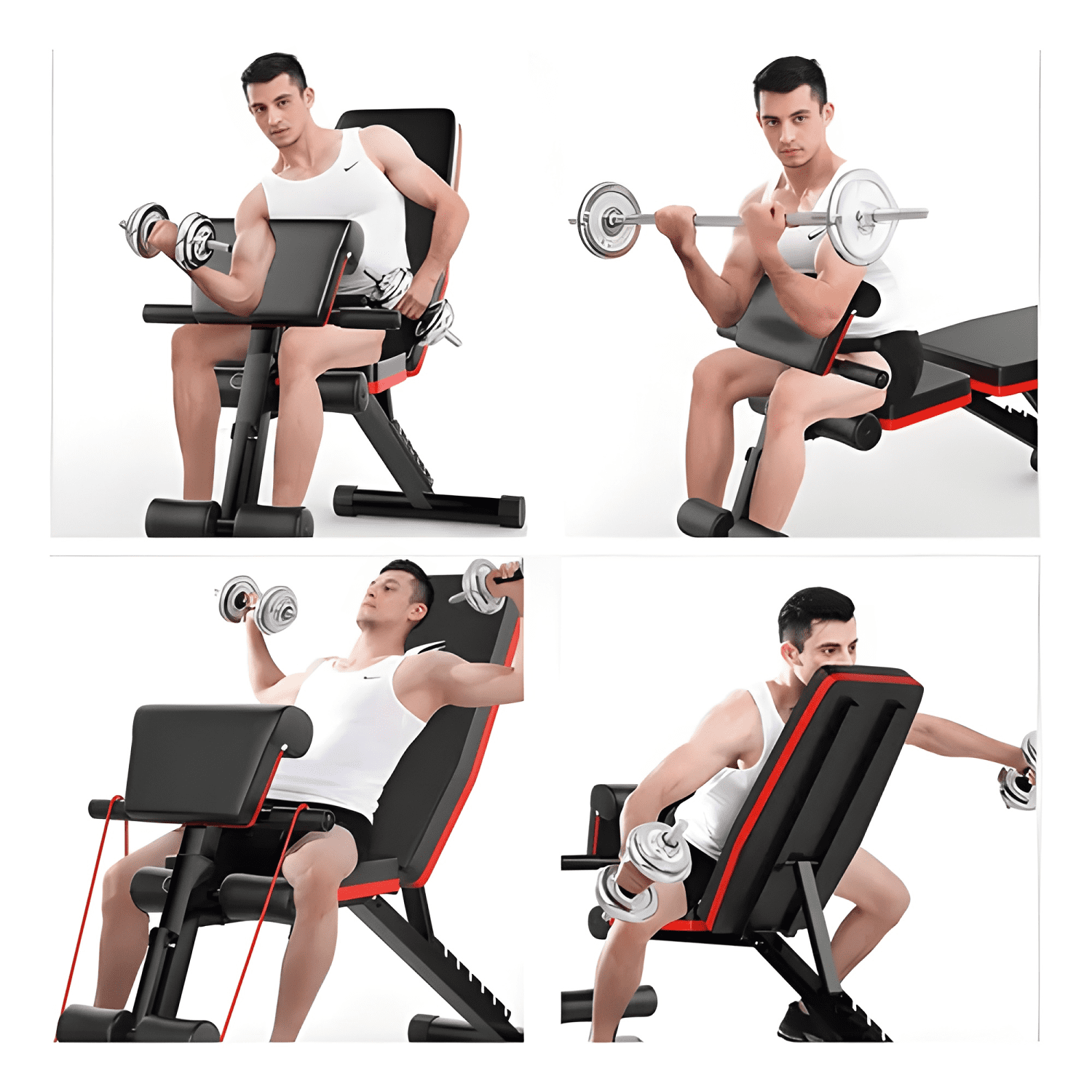 Banco abdominales plegable Izi Life 45 funciones negro #15-1