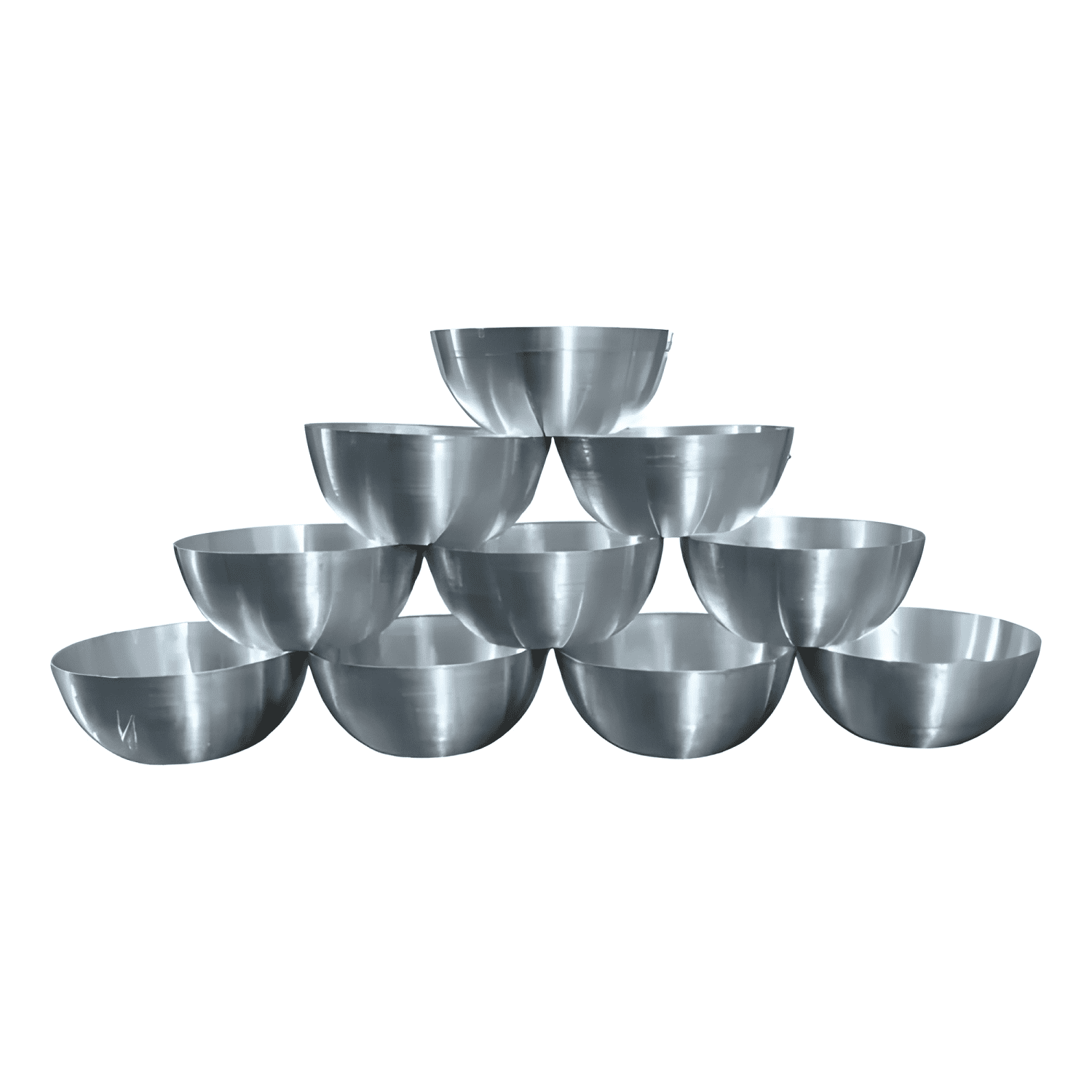 Pack 10 unidades moldes empolvado 8cm aluminio-0