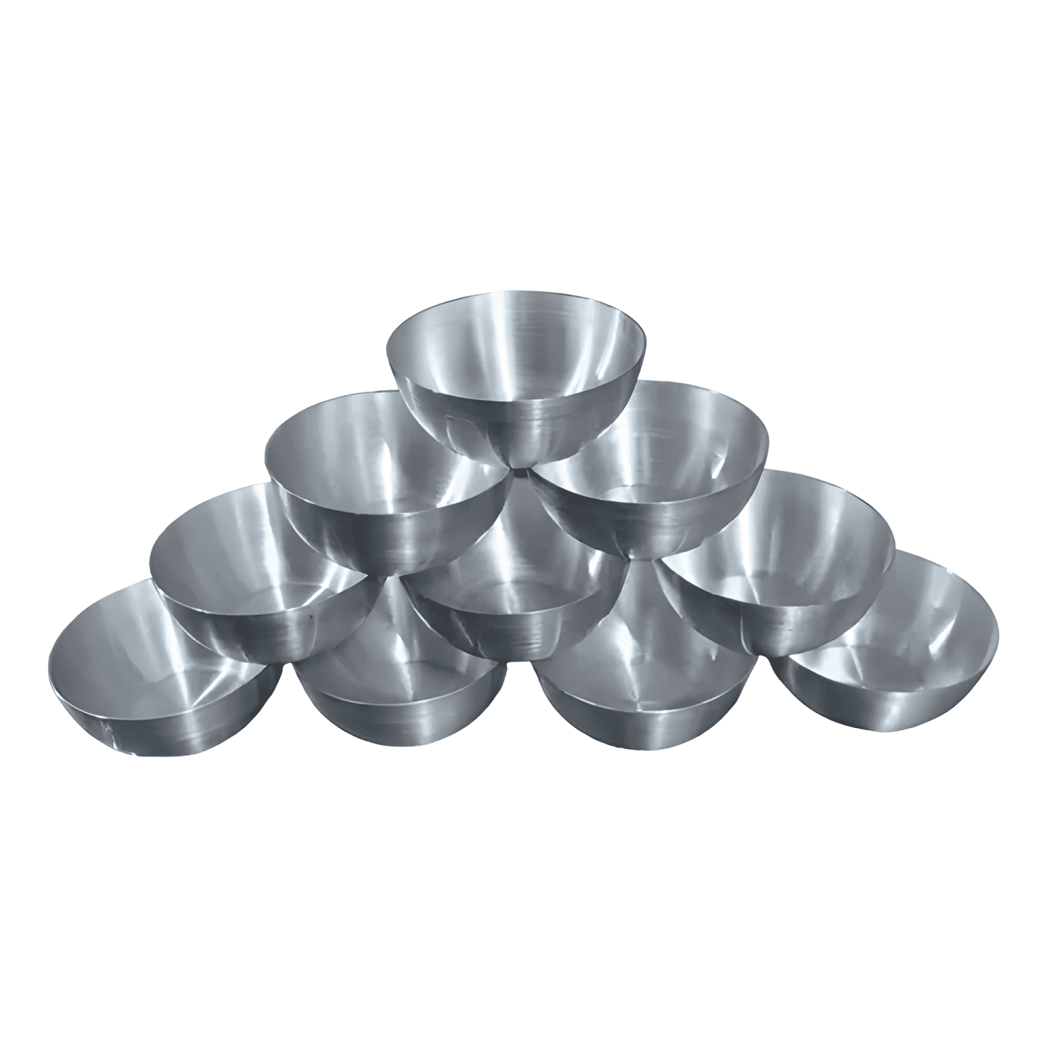 Pack 10 unidades moldes empolvado 8cm aluminio-2