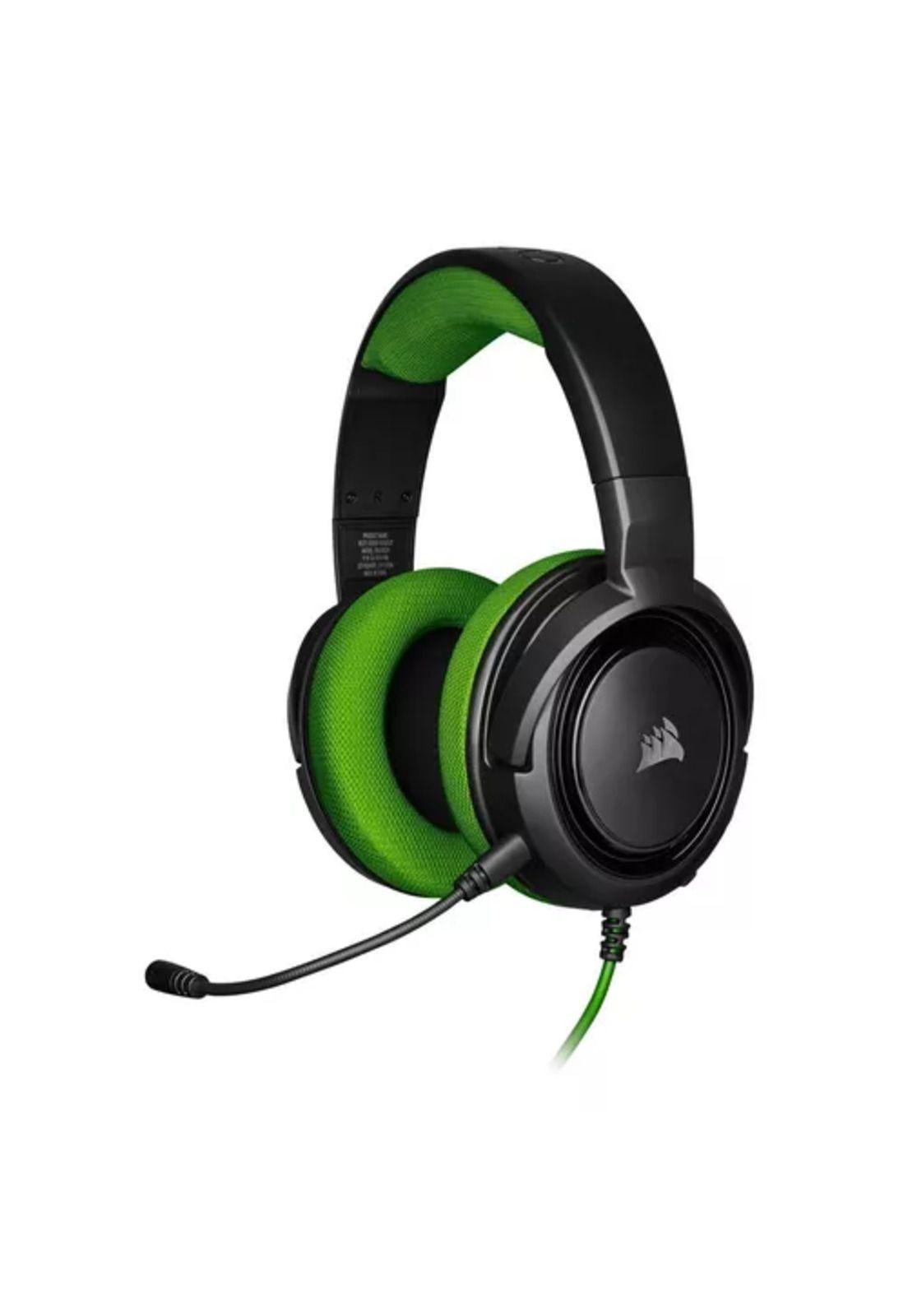 Auriculares gamer Corsair HS35 stereo carbon verde-0