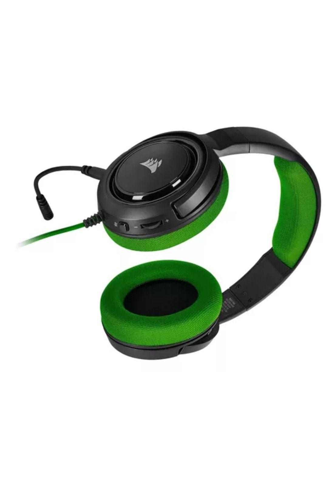 Auriculares gamer Corsair HS35 stereo carbon verde-2