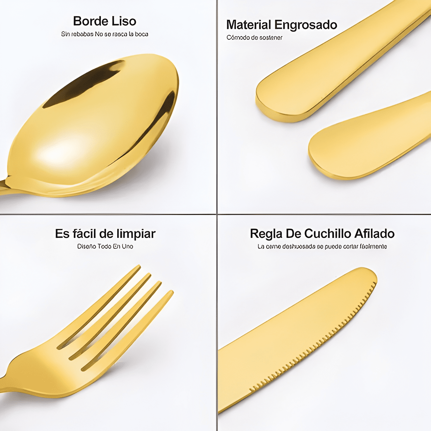 Juego de cubiertos de acero inoxidable, 30 piezas #1-2