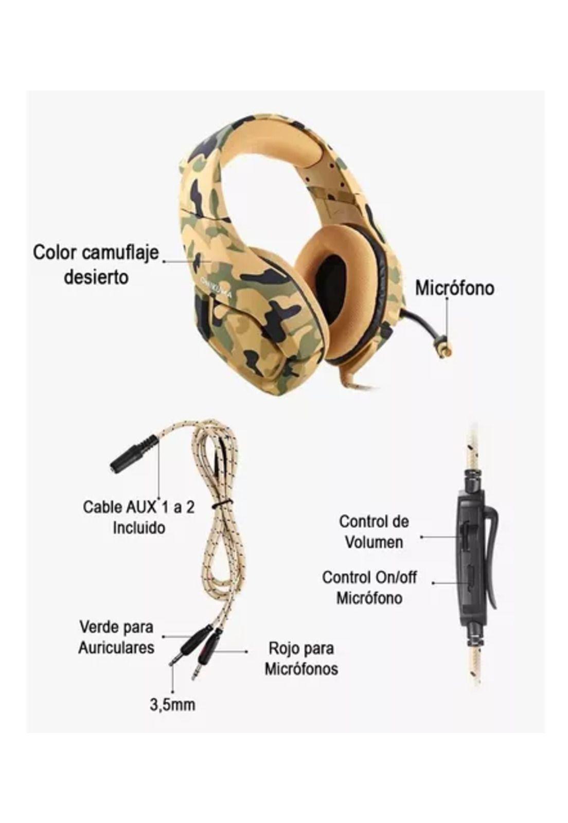 Auriculares gamer inalámbricos Onikuma K1-B camouflage yellow-5
