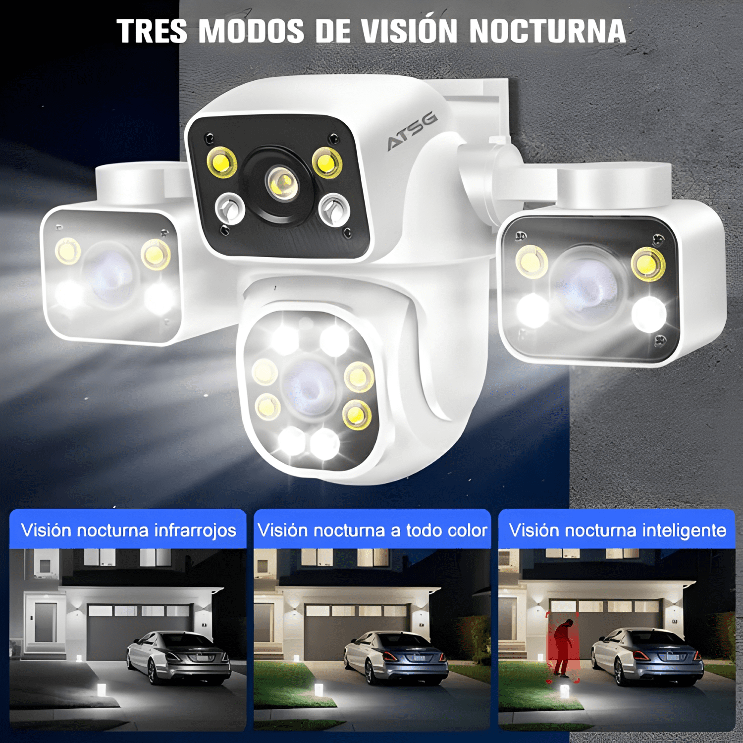 Atsg® 15mp Tres Lentes Cámara de Seguridad 3 Pantalla-4