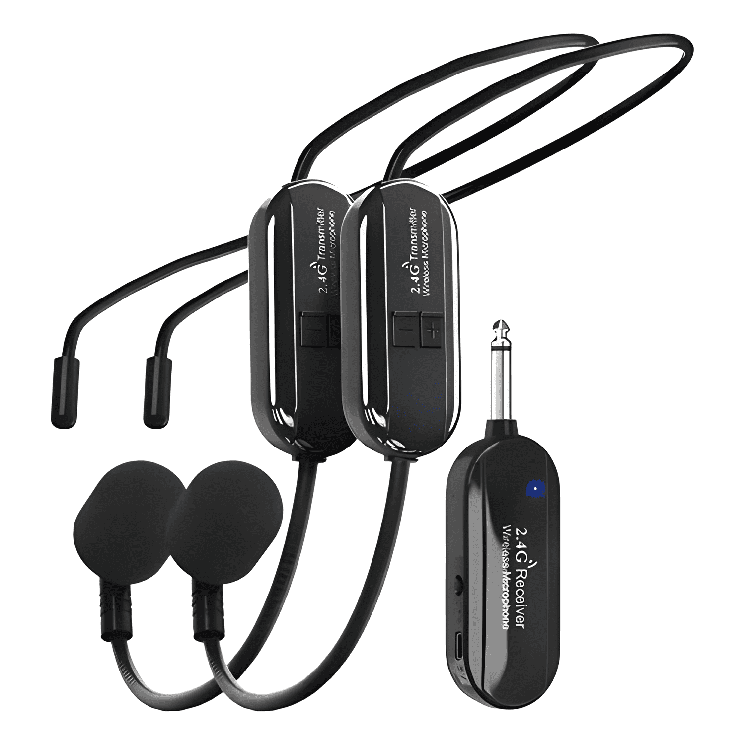 Sistema de micrófono con auriculares inalámbricos portátiles-0