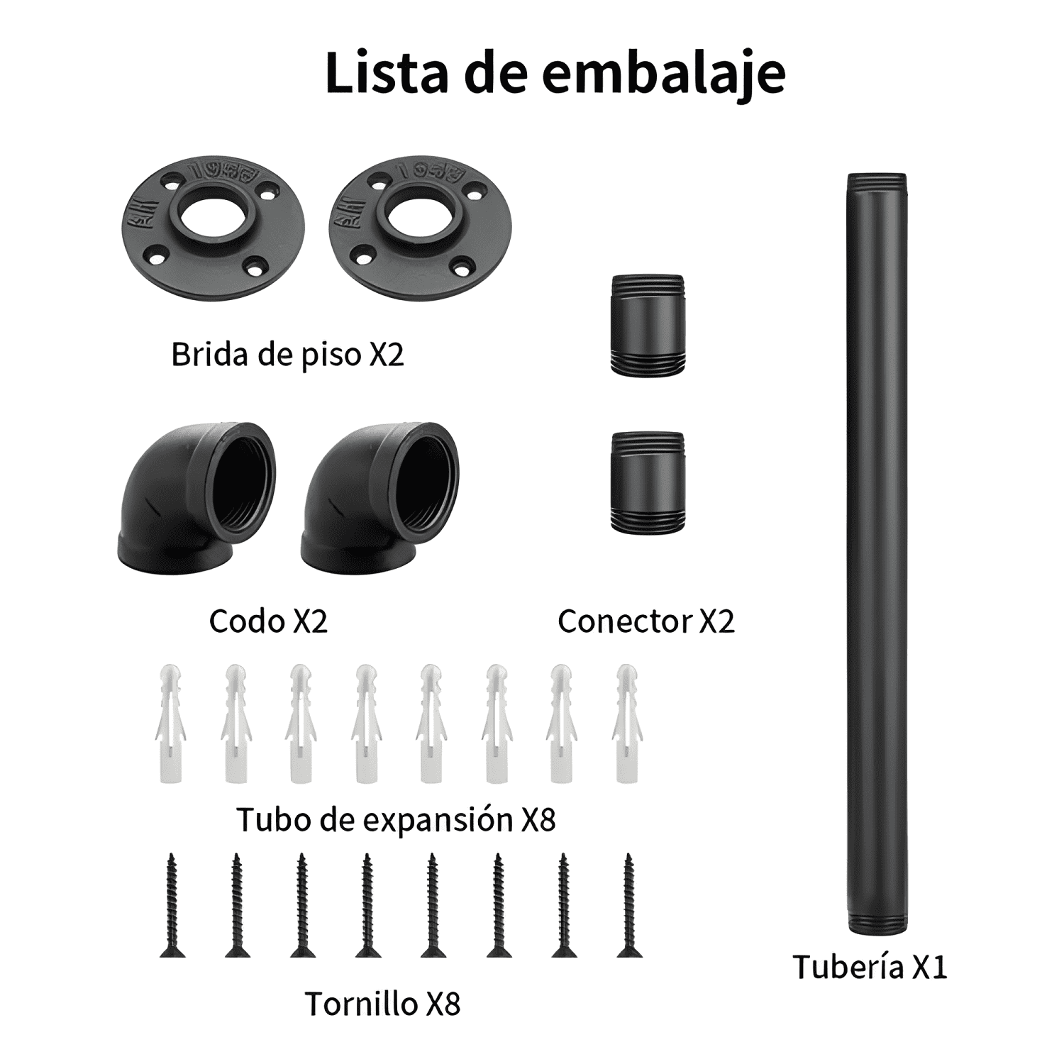 Barandal pasamanos de tubo para escaleras 1 m #1-2