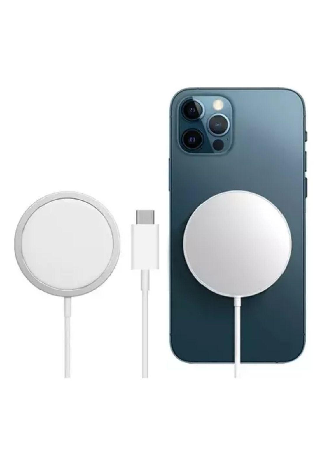 Cargador inalámbrico magnético carga rápida inalámbrica blanco-0