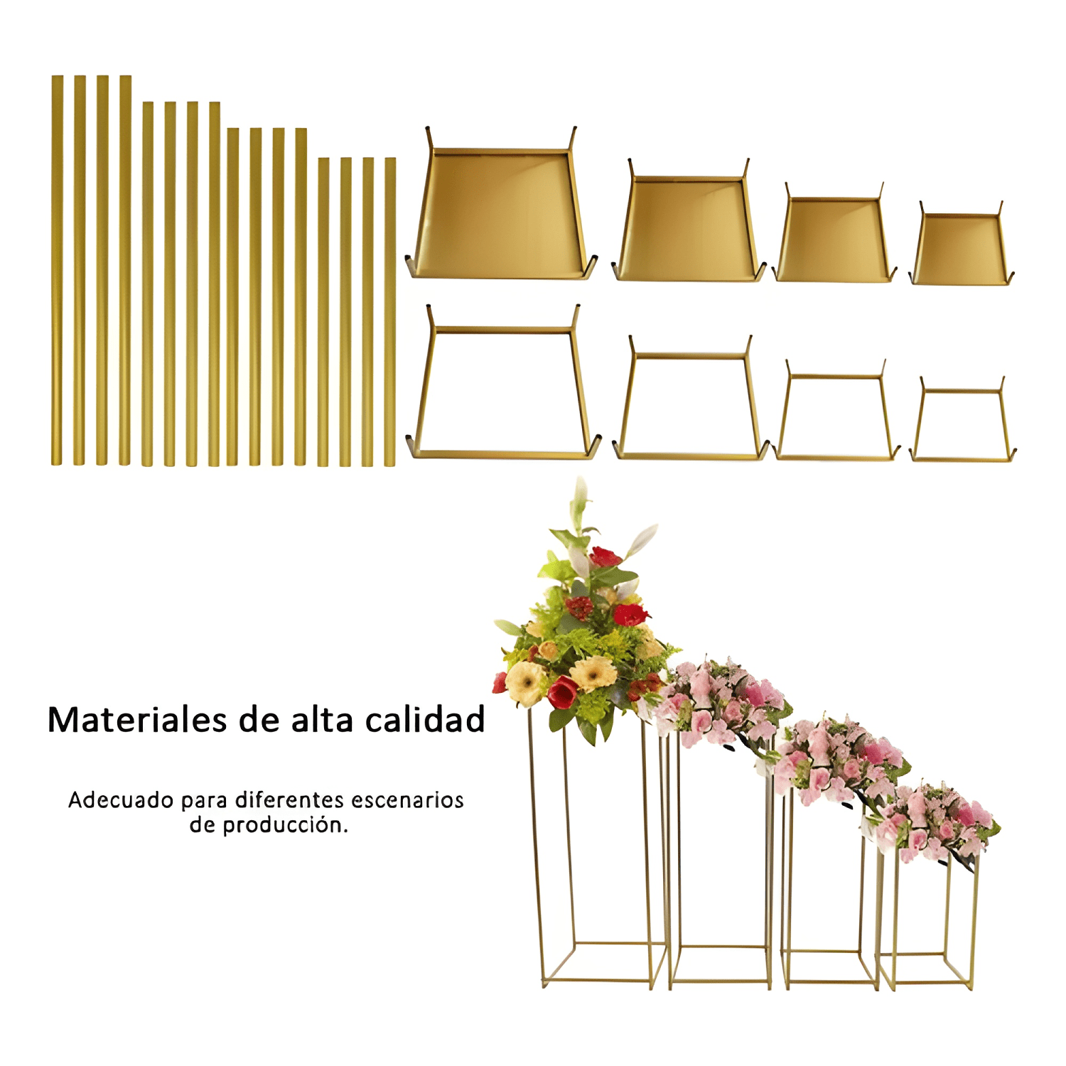 Mesas Candy Bar Decoracion 4 Pzs Estructura Metalicas Fiesta-2