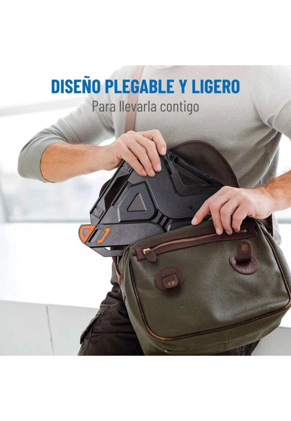 Soporte base notebook y celular ajustable hasta 17 pulgadas negro-4