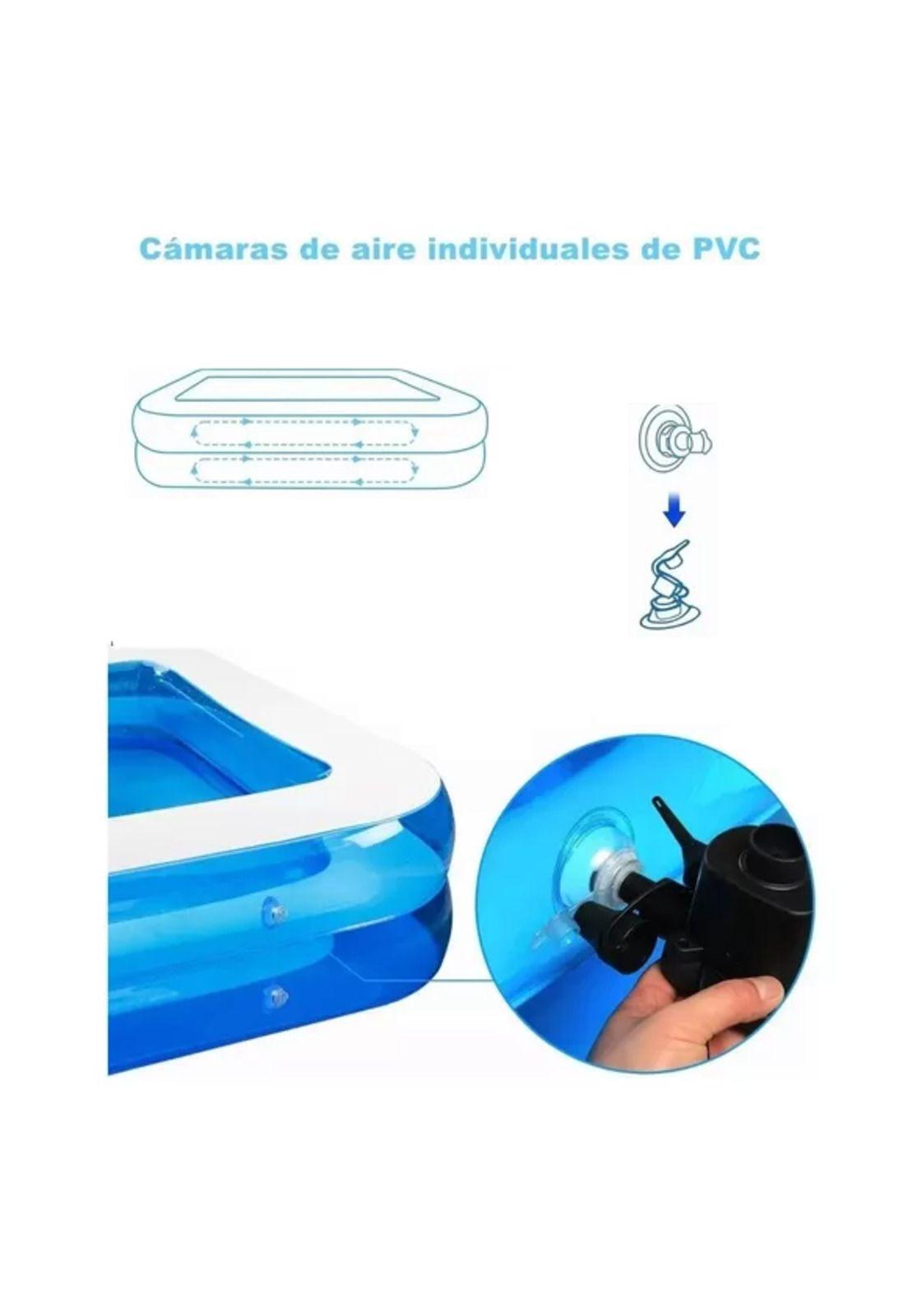 Piscina inflable rectangular multifuncional 120x90x40 cm-3