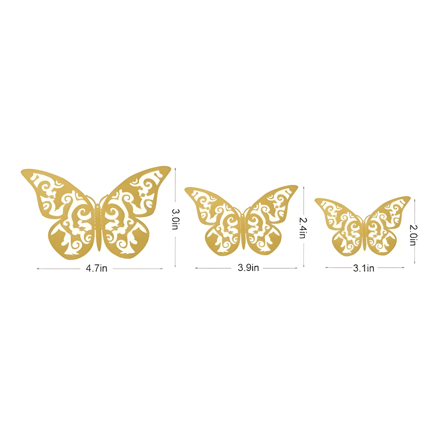 Set 24 Decoración De La Pared De La Mariposa 3D-2