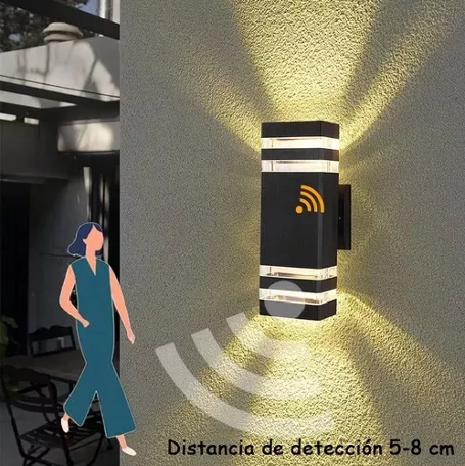 Sensor 360º exterior y agua resistente lámpara de pared-3