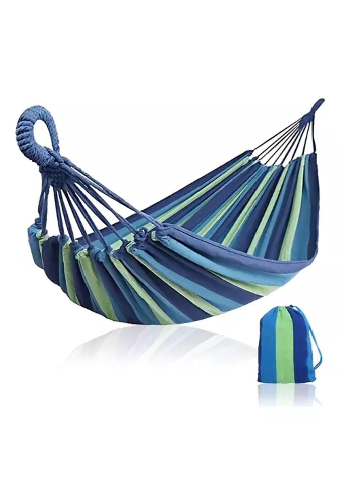 Hamaca camping 1 plaza 80x189 cm azul-1