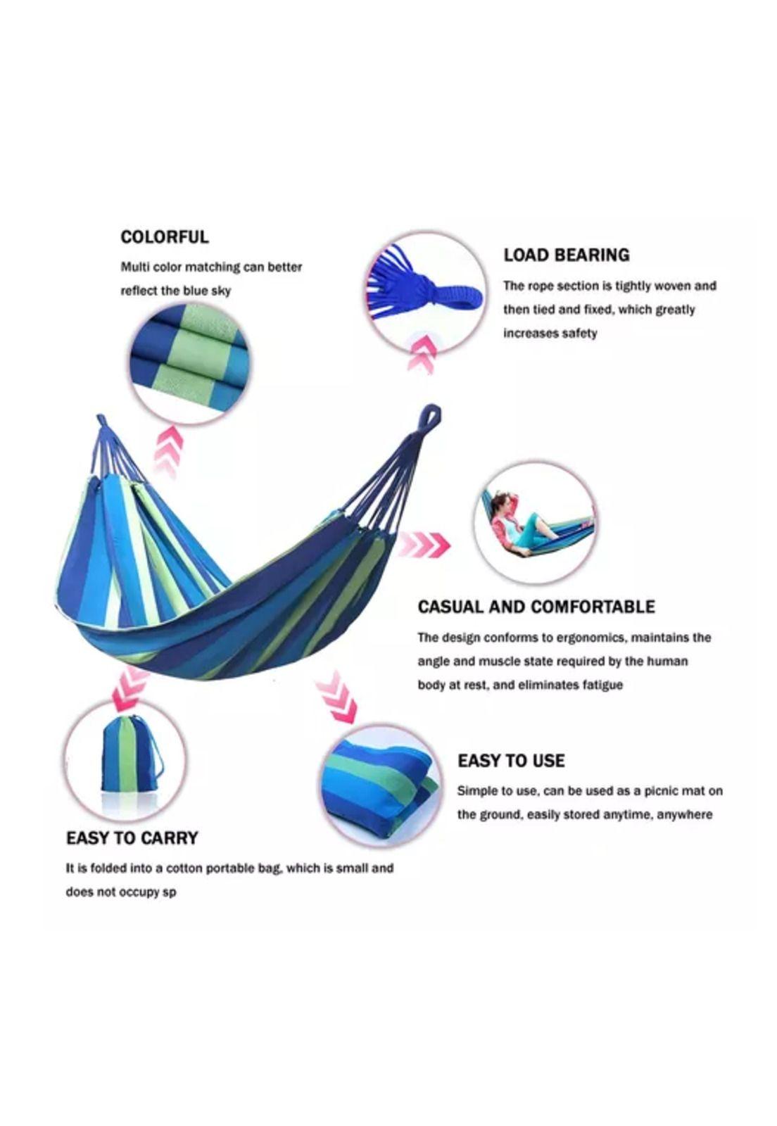 Hamaca camping 1 plaza 80x189 cm azul-2