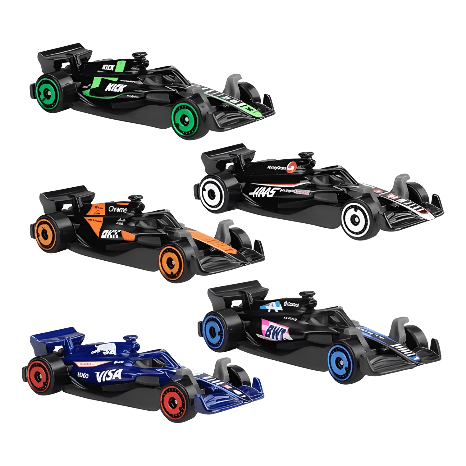 Pack 5 autos Fórmula 1 Hot Wheels-2