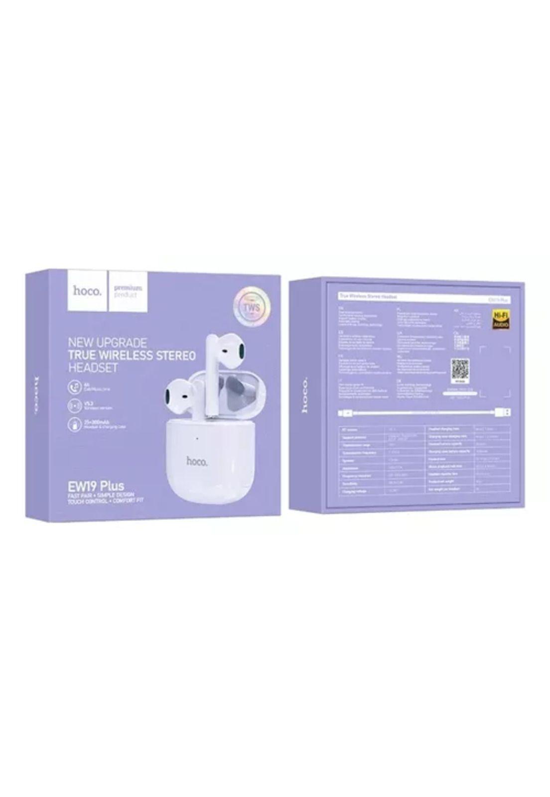 Audífonos inalámbricos BT 5.3 TWS excelente sonido EW19 Plus púrpura-2