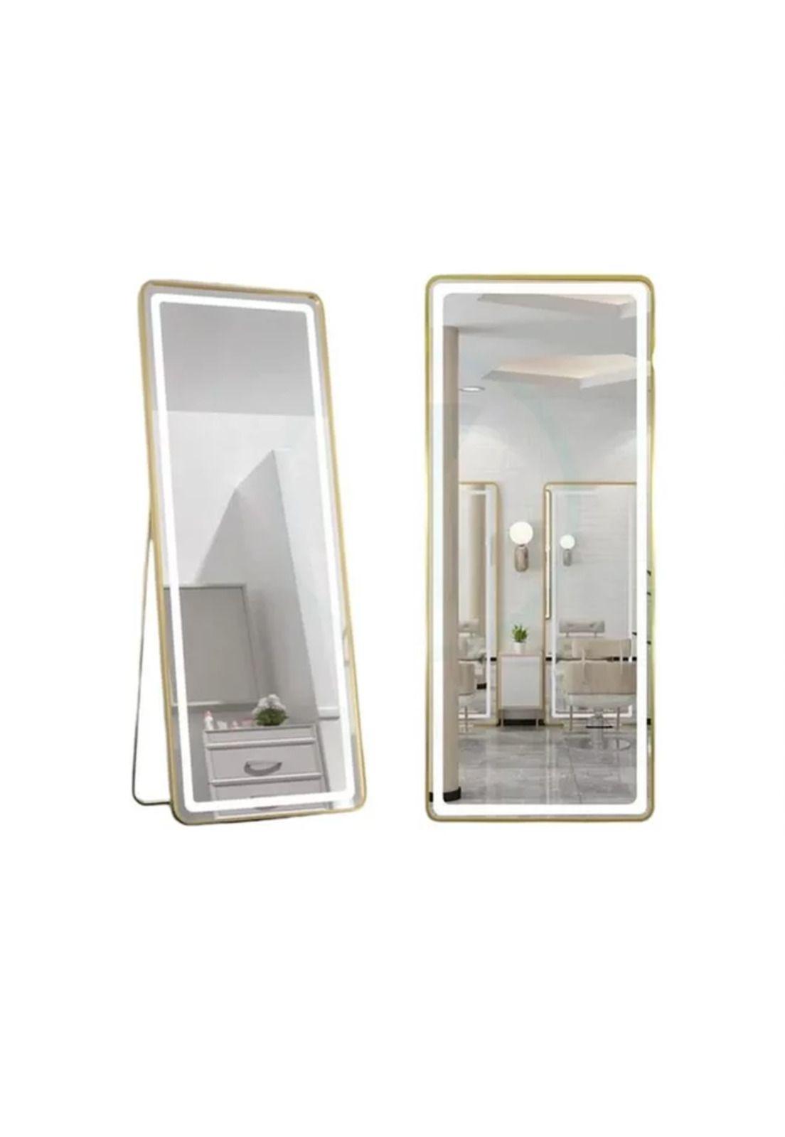 Espejo Dorado Rectangular LED 150x40cm-2