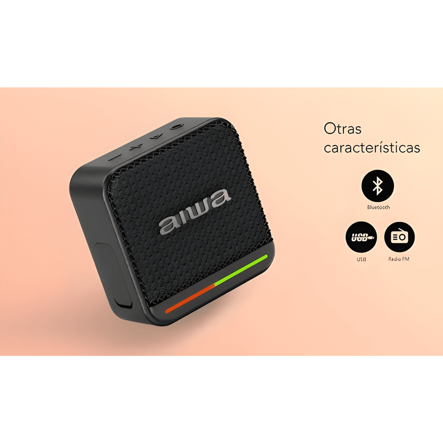 Parlante bluetooth portatil funcion tws 7w radio fm Negro-2