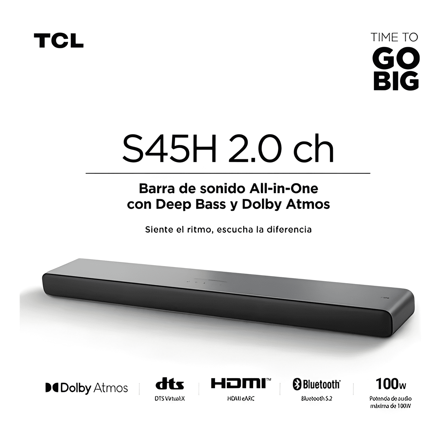 Barra de sonido 2 0 100w Negro-1
