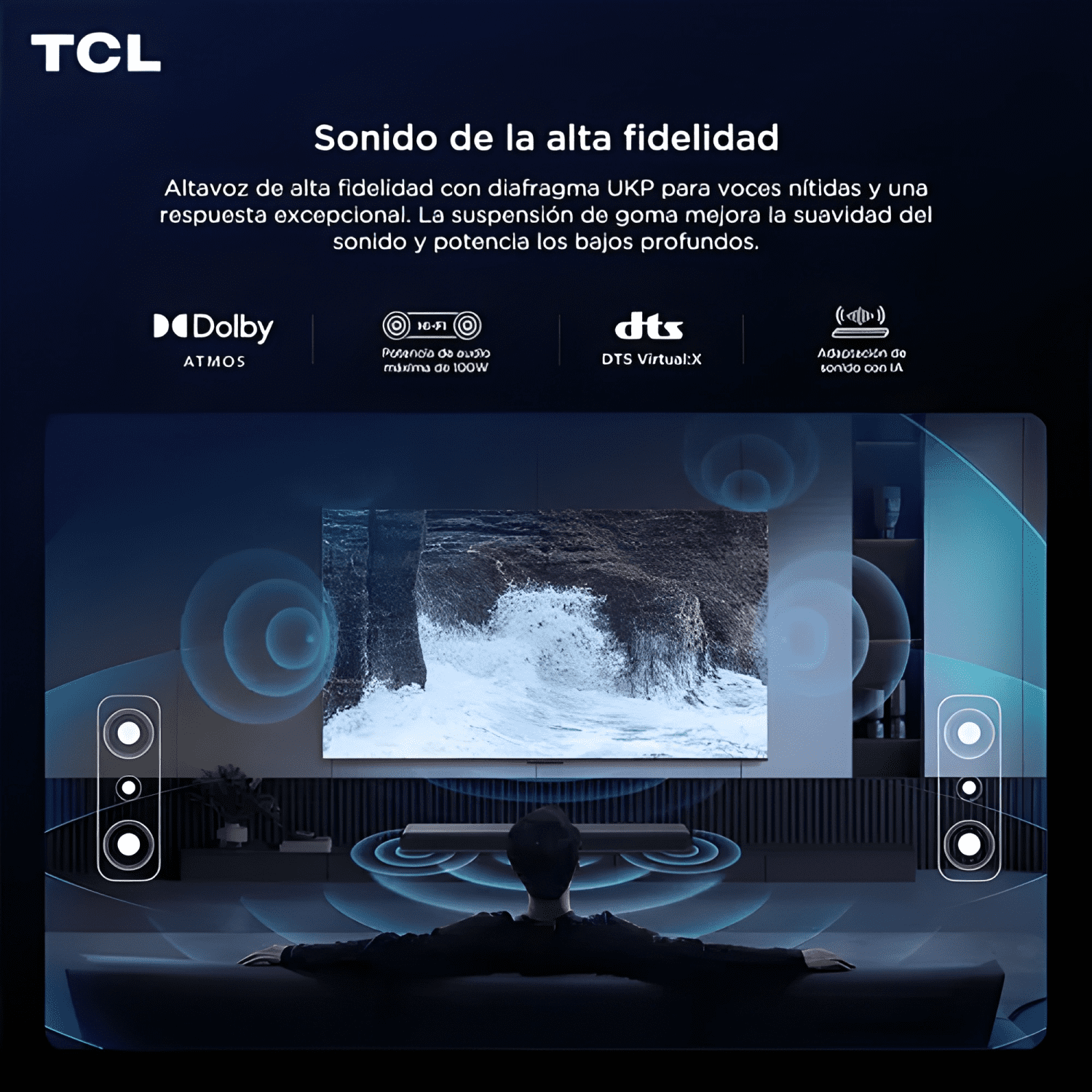 Barra de sonido 2 0 100w Negro-4