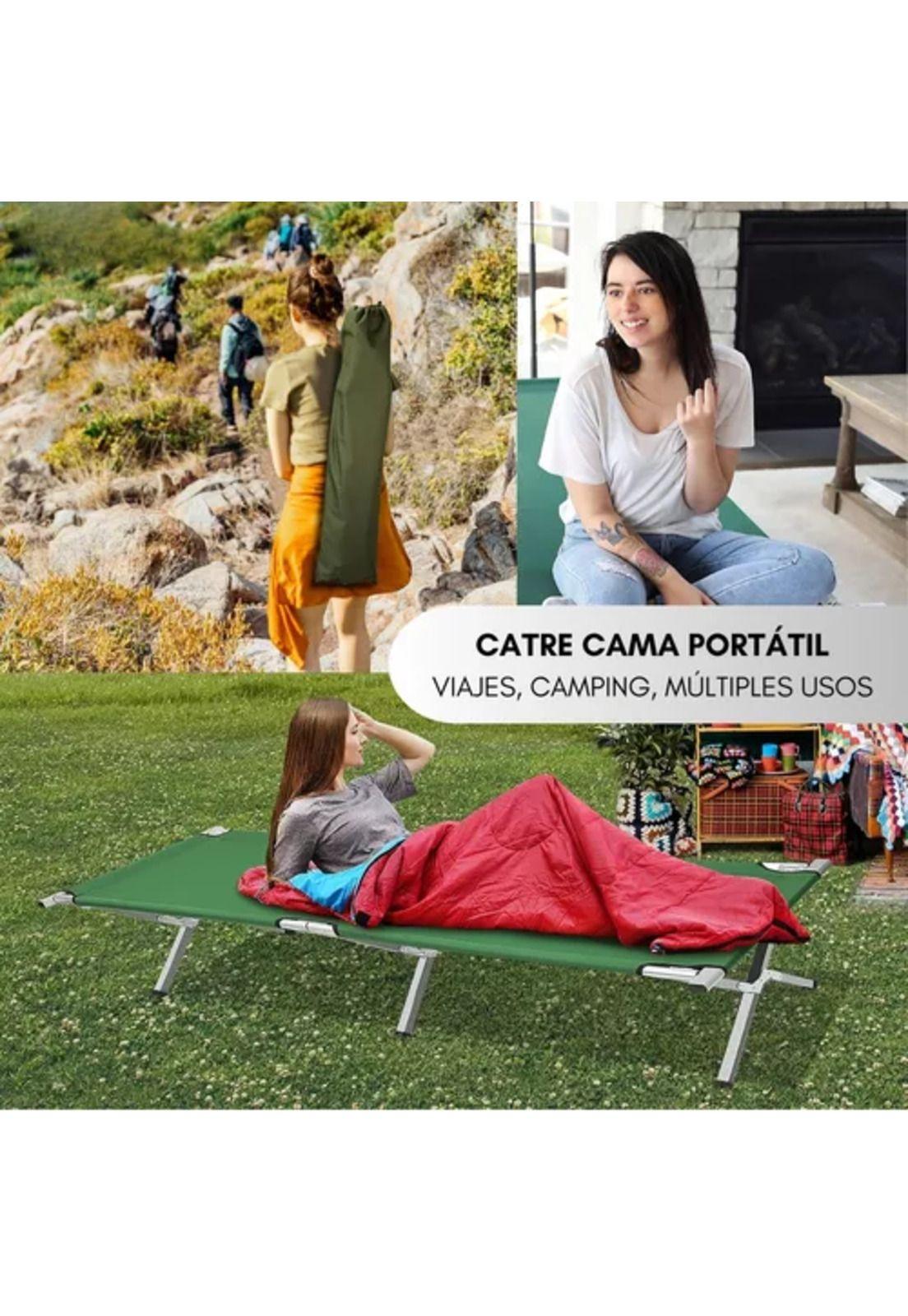 Catre cama campaña camping plegable portátil outdoor militar verde-7