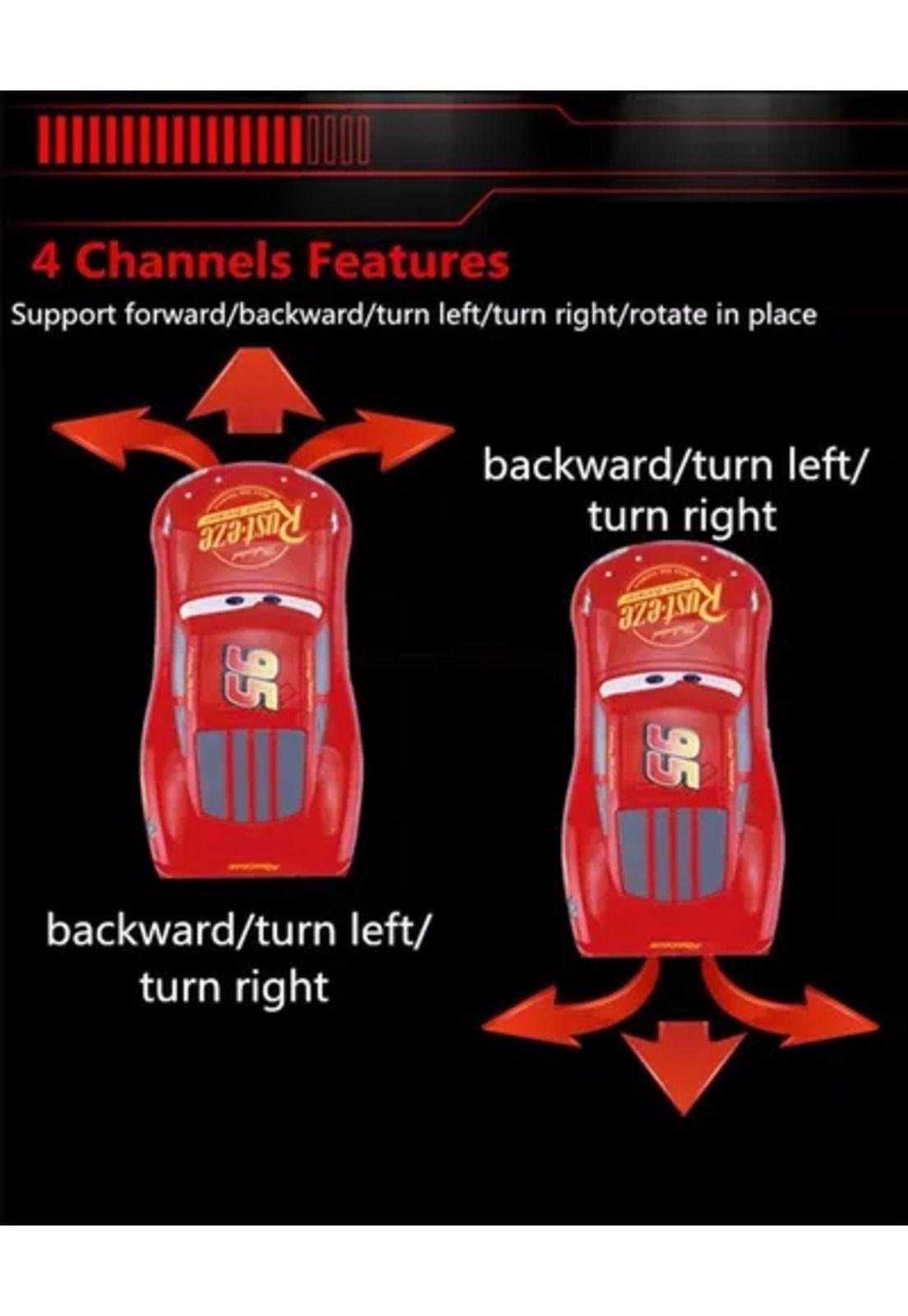 Juguete auto control remoto Rayo McQueen Pixar Cars rojo-3