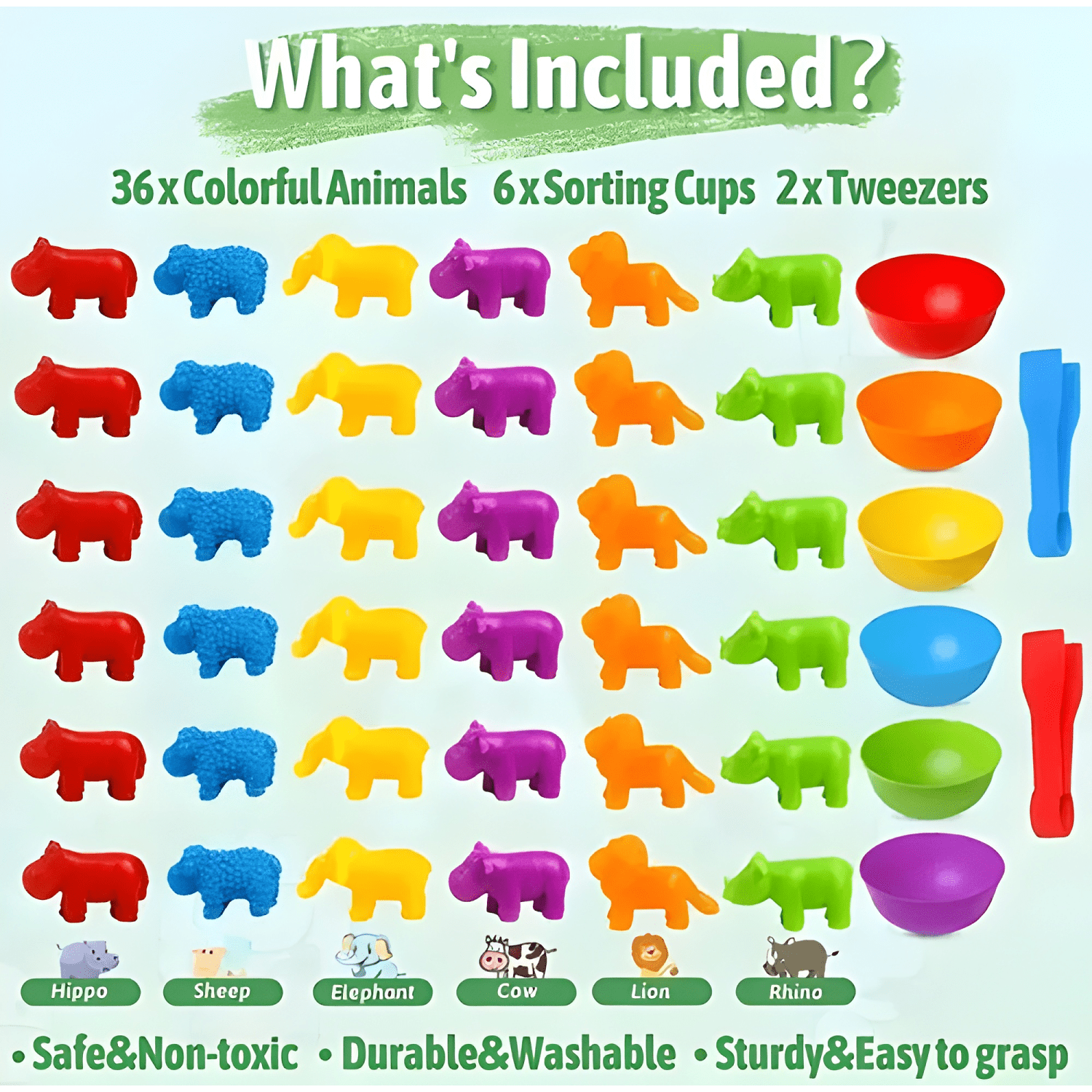 Juego didáctica clasificación montessori selección color #21-3