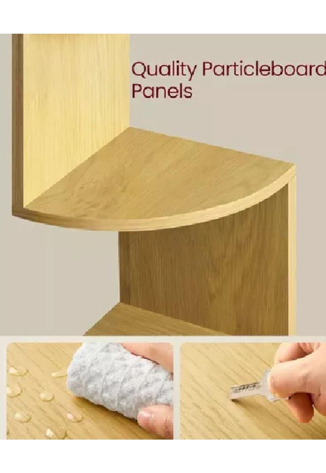 Repisas Flotantes Esquinera de Madera Rústica - 5 Niveles-2