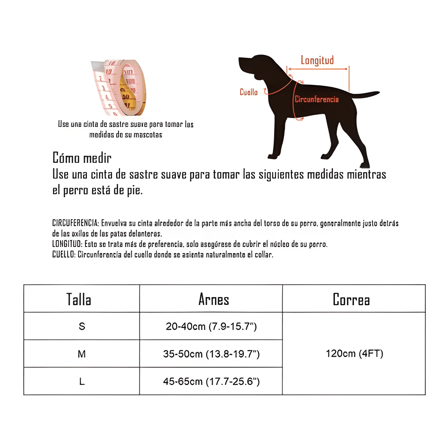 Arnés pechera entera + correa para mascotas gatos perros-2