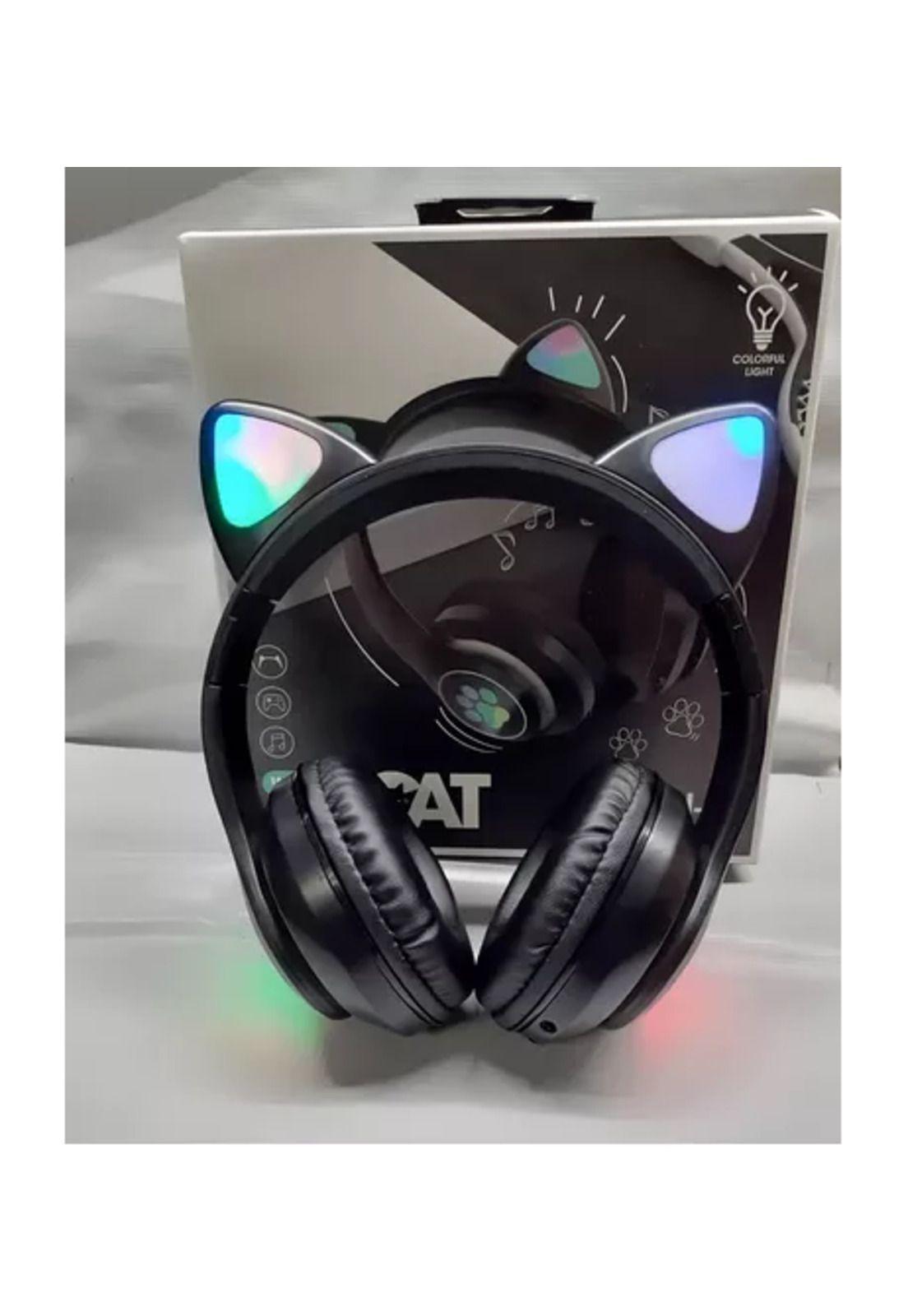 Auriculares gamer inalámbricos CAT Gaming STN-28 negro LED-2