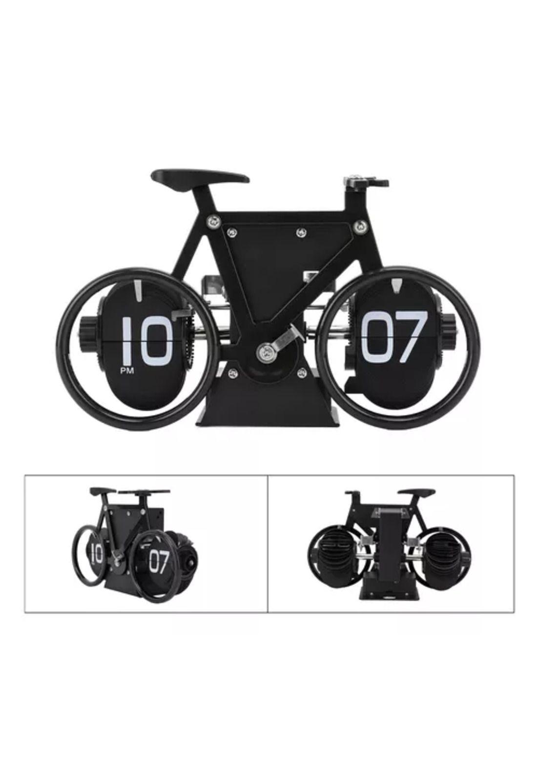 Reloj de escritorio plegable, vintage, con forma de bicicleta-7