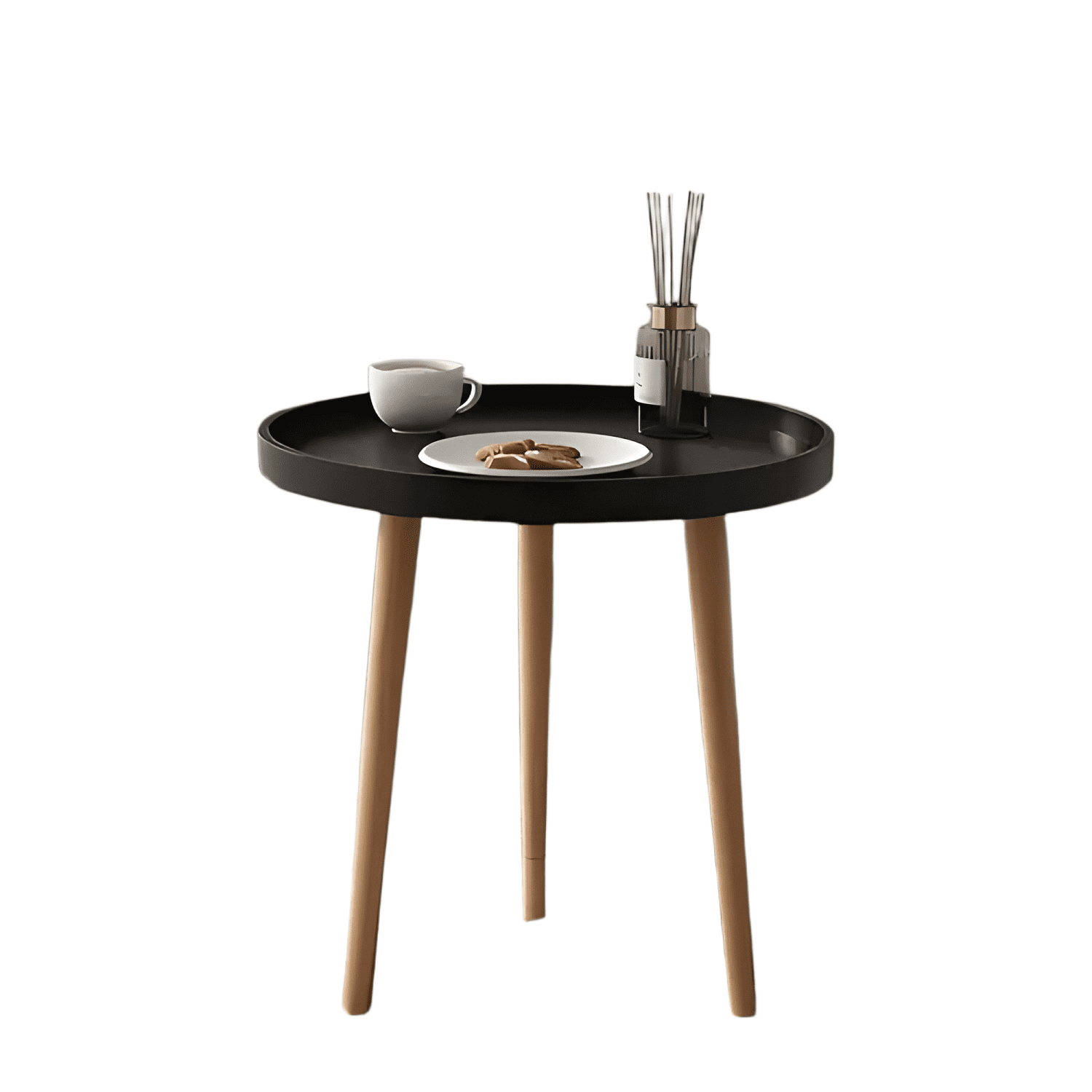 Mesa Redonda De Madera Estilo Moderno 40cm #2-0
