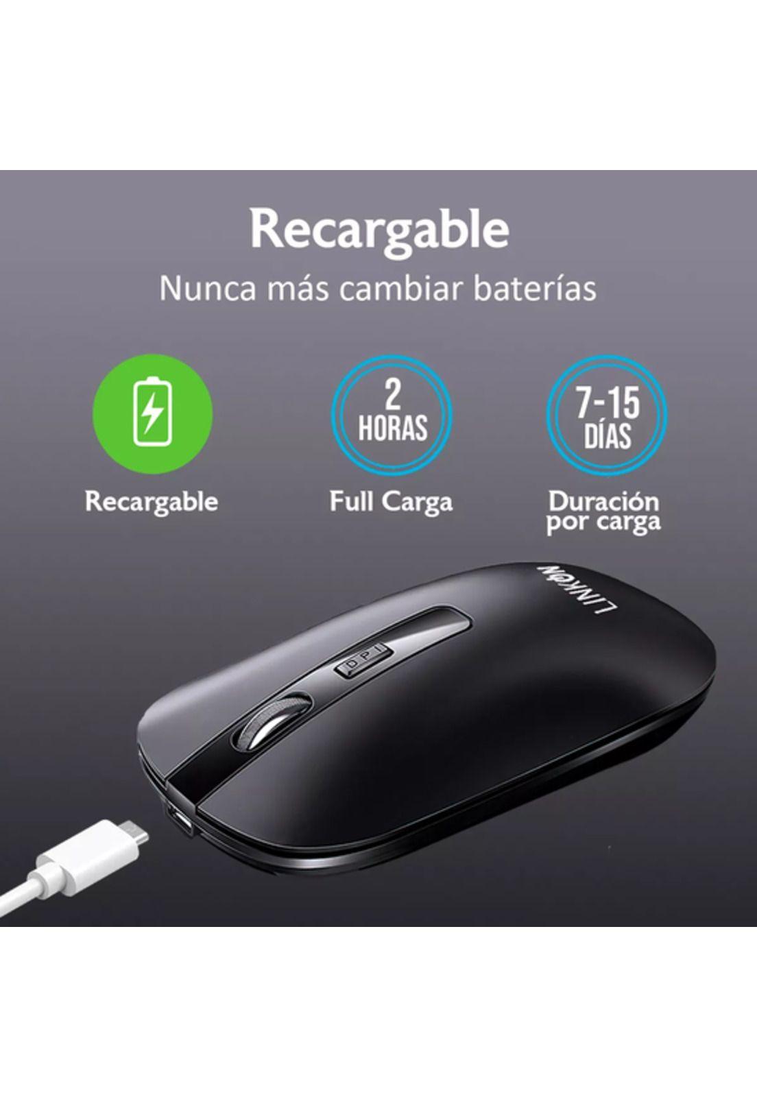 Mouse Inalámbrico Linkon DUALMOU1 Negro-2